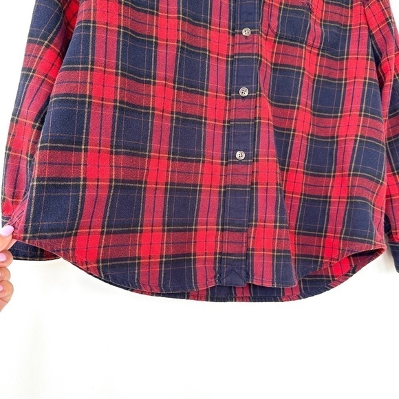 Ralph Lauren button down  shirt with long sleeves in 💯 cotton flannel, plaid - Picture 4 of 11